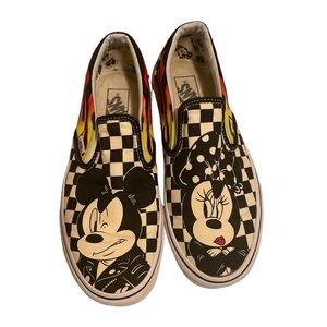 Vans Disney Mickey & Minnie Mouse Flame 90th Anniversary Womens sz 9 Mens sz 7.5